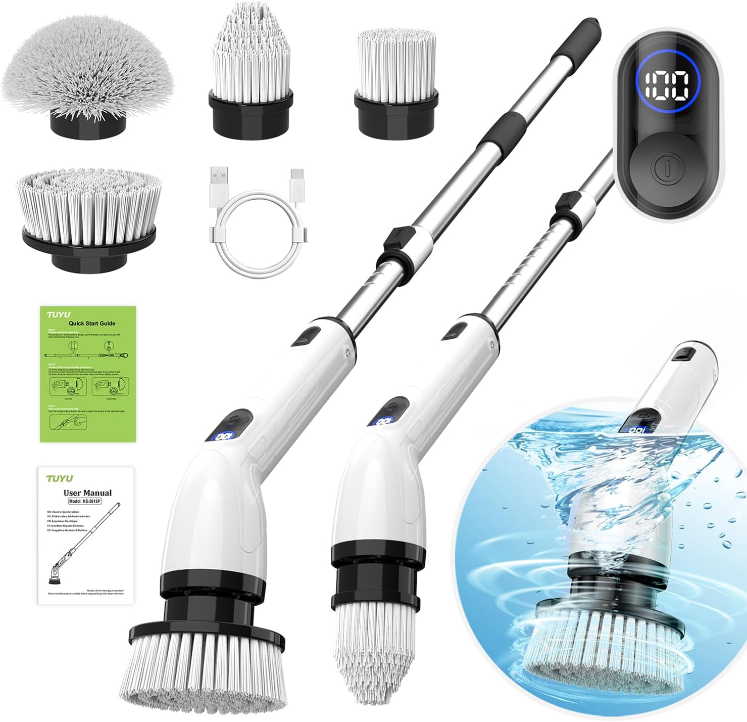 Waterproof Spin Scrubber Magic