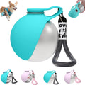 2 in 1 Portable Dog Water Bottle for Small Dogs - Leak-Proof & Compact Dog Travel Water Bottle -Stainless Steel Bottle & Silicone Bowl - Ideal for Walking, Hiking & Travels