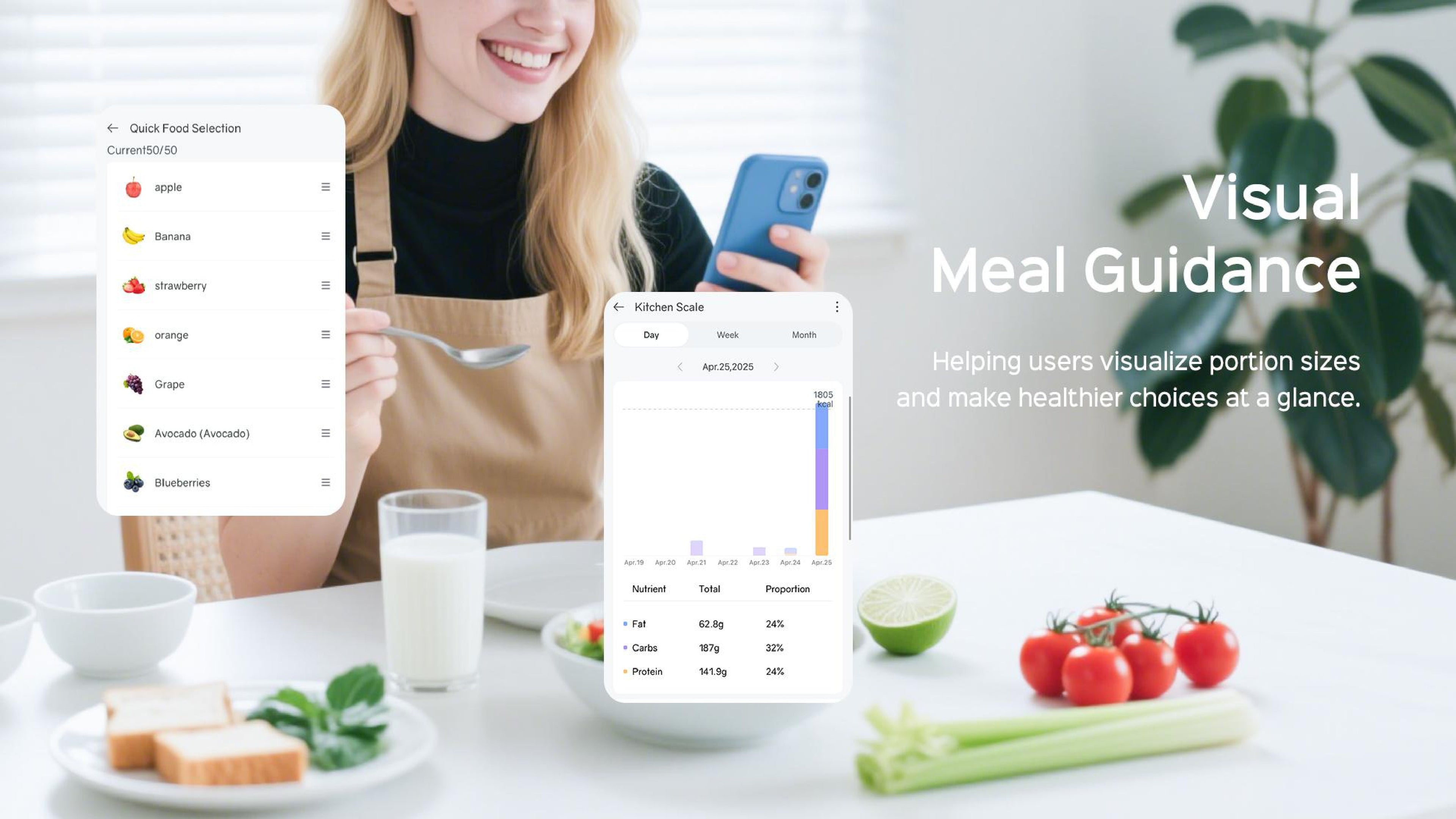Intelligente Küchenwaage Balance Nutrition Smart+
