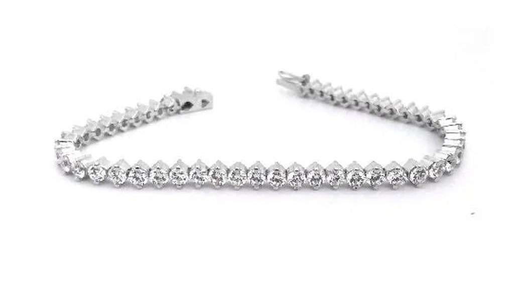 5.00 Ct Emerald and Diamond Tennis Bracelet, Sterling Silver Women'S Jewelry, Length 6-9 Inches