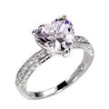 Rings for Alloy Wedding Ring Inlaid with Heart-Shaped Zircon Ring Women'S Engagement Jewelry